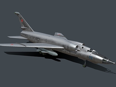 现代战斗机 图波列夫tu —98轰炸机3d模型