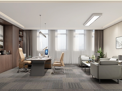 现代医院主任办公室3d模型下载