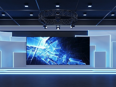 现代舞台 演播室3d模型