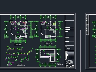 别墅多层施工图 排水施工图