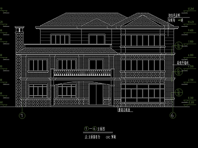 单体别墅建筑图 施工图