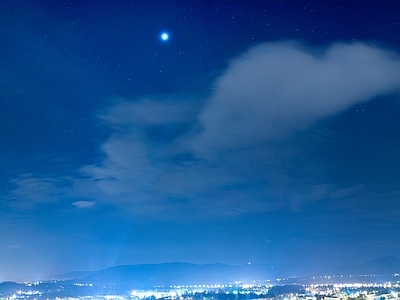 夜晚城市外景天空 晚上城市外景