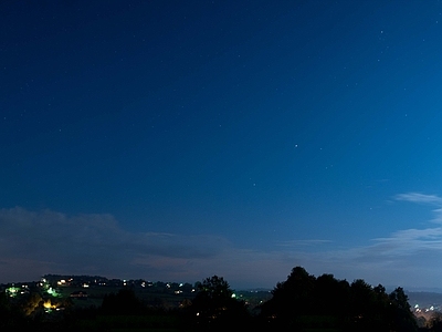 夜晚城市天空外景 晚上城市外景