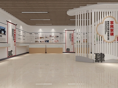 展览展厅3d模型下载_原创展览展厅3d模型【知末网3d模型】