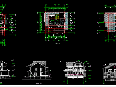 三层小别墅图纸 施工图