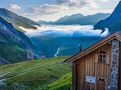 河谷山谷风景