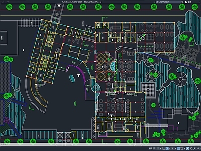 现代简约酒店建筑规划 施工图