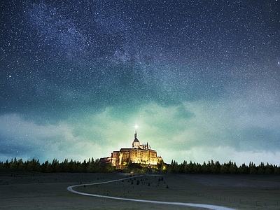 夜晚星空星河银河星星天空背景 夜晚天空