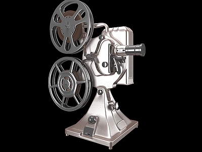 工业风老式胶片放映机3d模型