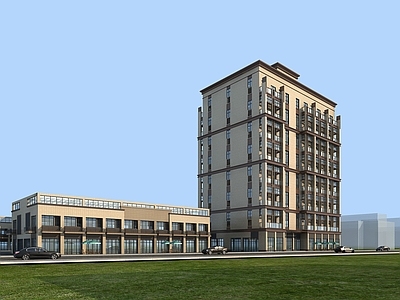 新古典办公楼3d模型