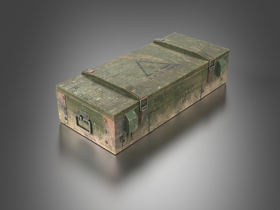 现代木箱 军用箱 武器箱 弹药箱 木盒 旧盒子 工具箱 旧箱子 旧盒子3d