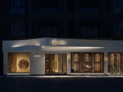 新中式门头门面3d模型