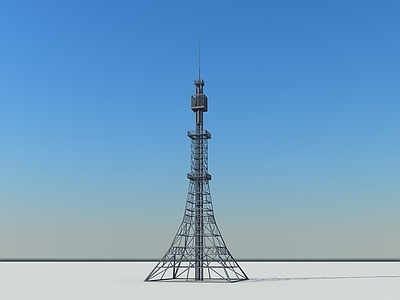 现代信号基站 信号塔3d模型