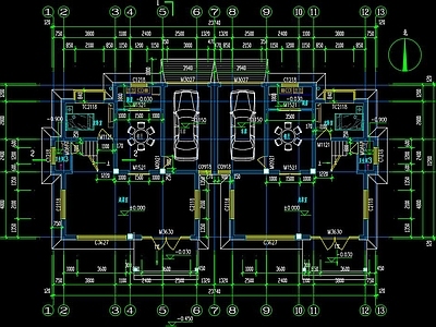 某私人别墅建筑结构设计图CAD 施工图