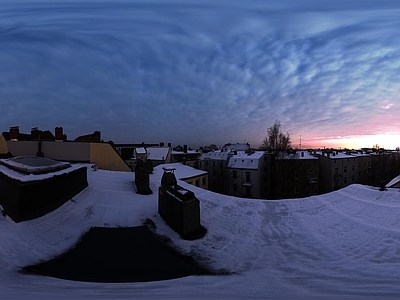 高清黄昏雪景HDR天空 黄昏HDR