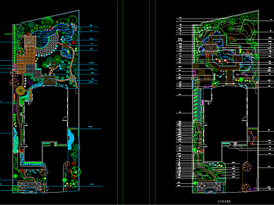 别墅庭院景观设计CAD 施工图