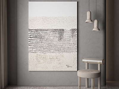 侘寂装饰画3d模型