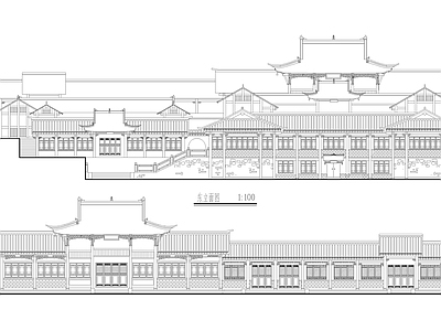 建筑设计古风茶室 施工图