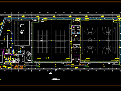 一层体育馆建筑给排水图纸 施工图