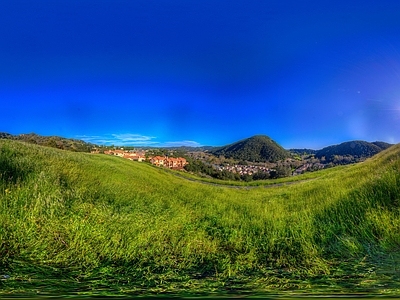 hdr山谷乡村全景