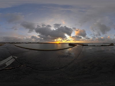 全景户外海边天空HDR