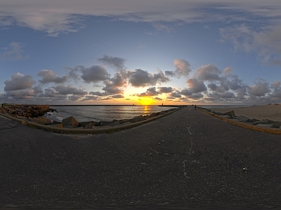 全景户外海边天空HDR