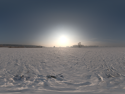 hdr天空户外雪景