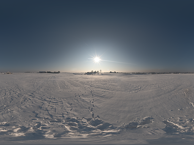 HDR冬季雪景户外天空