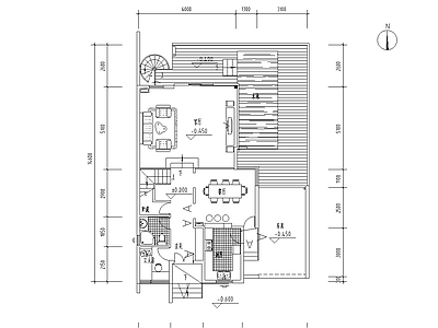 斜屋顶别墅施工图