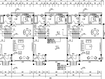 独立联排别墅建筑施工图 施工图