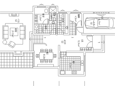 独立别墅平面施工图 二层别墅