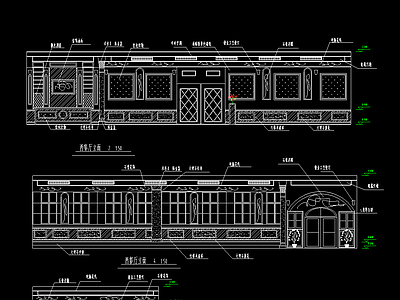 西式餐厅平立面建筑施工图