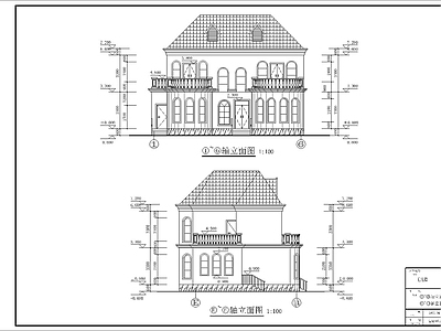 欧式简约别墅设计图施工图