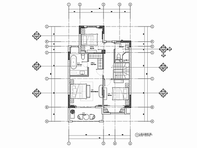 四层新中式别墅设计CAD施工图