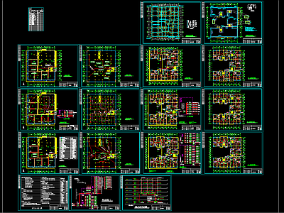 公寓楼电气CAD设计施工图 建筑电气