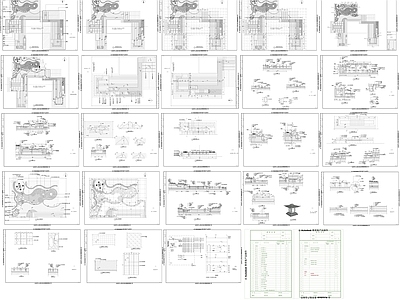 现代简约别墅屋顶花园景观绿化水电园建施工图