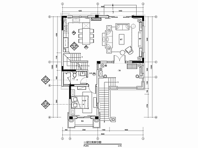 四层别墅建筑设计CAD施工图