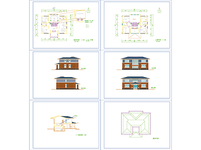 现代自建别墅设计 施工图