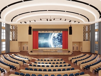 现代学校党建报告厅设计