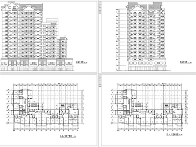 新中式公寓设计方案建筑 施工图