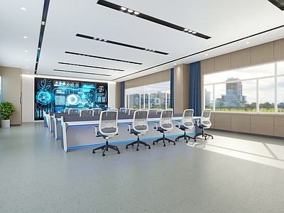 现代风格办公空间VR模型下载【ID:481808766】_知末3d模型网
