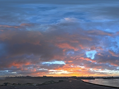 室外海边黄昏天空HDR 黄昏HDR