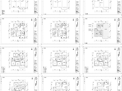 现代风格家装空间 施工图 平层