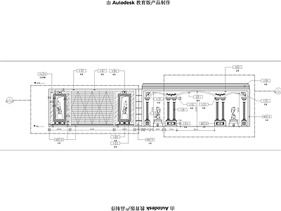 欧式酒店门厅立面图 施工图