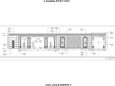 欧式酒店宴会厅立面图 施工图