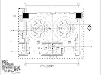 中式新荣记餐厅及包厢平面施工图 施工图