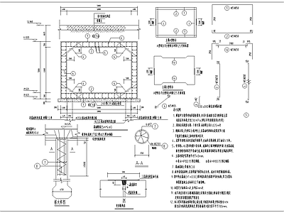 一级公路工程箱涵断面节点大样图 施工图