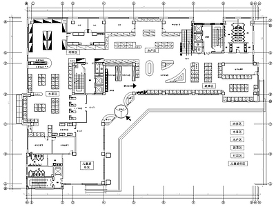 现代简约生鲜超市 施工图