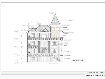 新农村私人别墅建筑 施工图 自建房