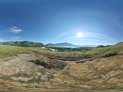 户外真实天空草坪森林全景HDR